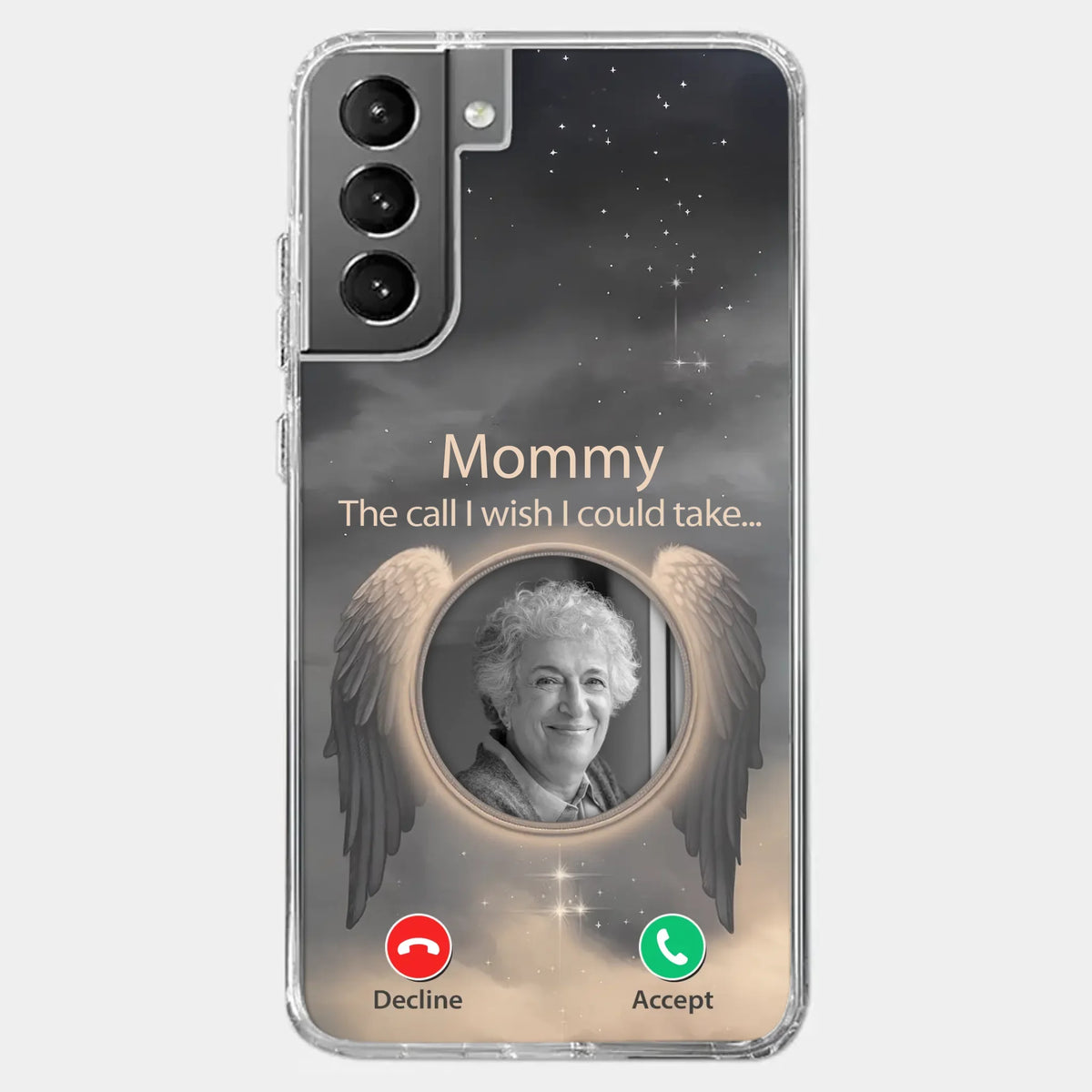 Custom Photo Because Their Love Continues To Guide You - Memorial Personalized Custom Clear Phone Case - Sympathy Gift For Family Members