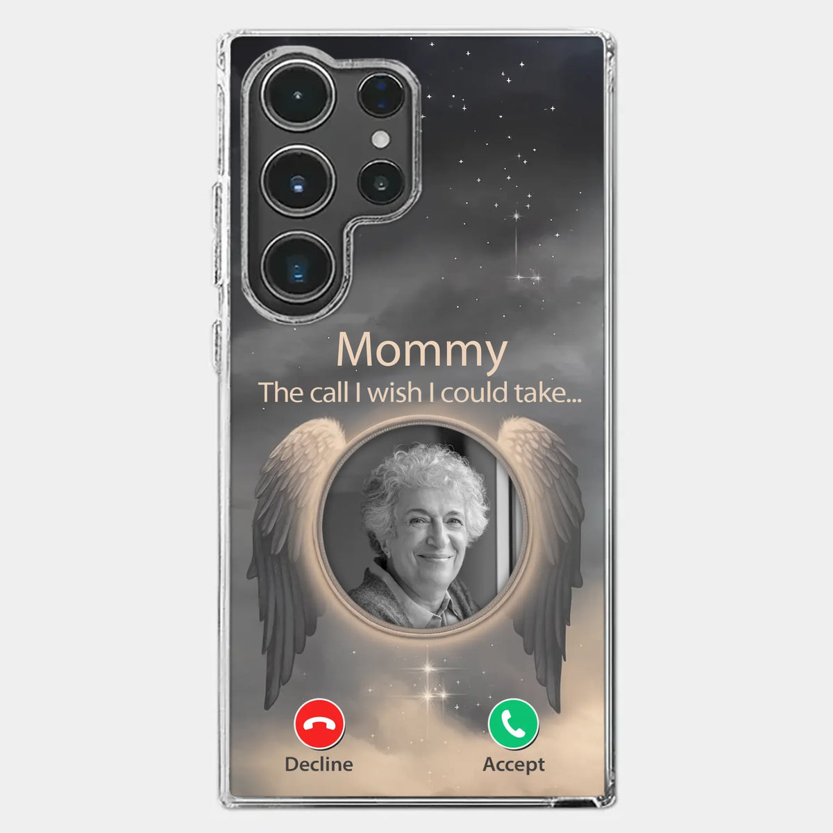 Custom Photo Because Their Love Continues To Guide You - Memorial Personalized Custom Clear Phone Case - Sympathy Gift For Family Members