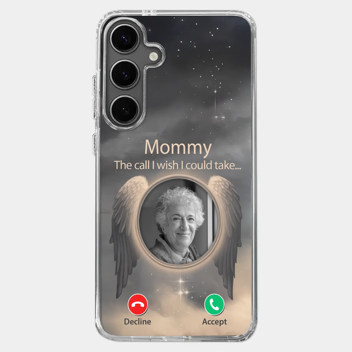 Custom Photo Because Their Love Continues To Guide You - Memorial Personalized Custom Clear Phone Case - Sympathy Gift For Family Members