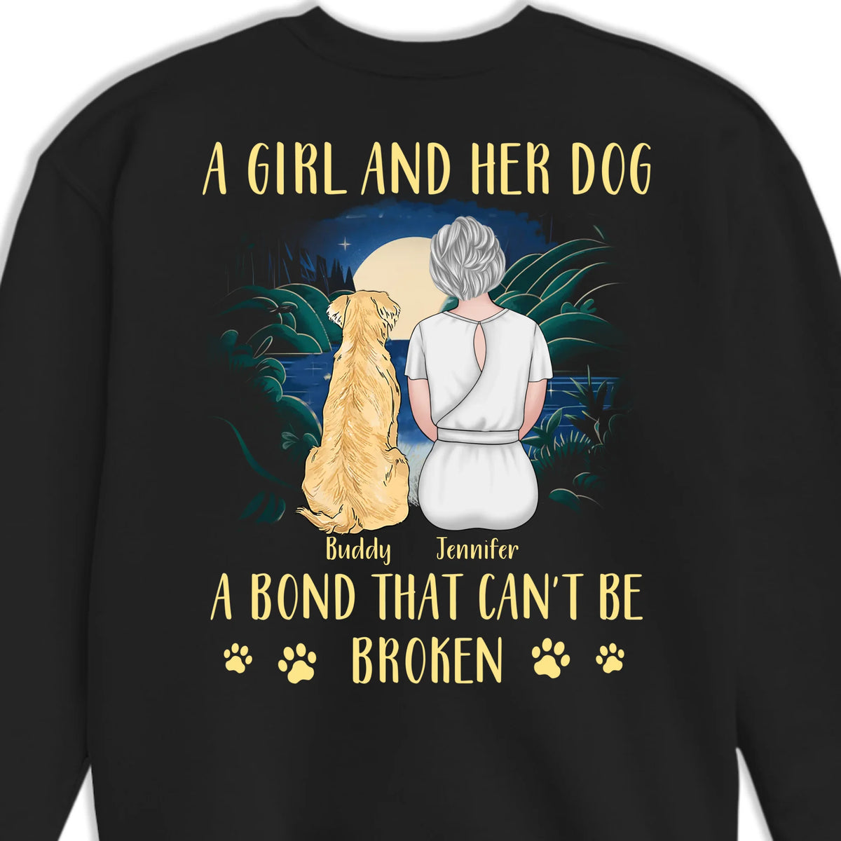 Paws, Love, And Endless Adventures - Dog Personalized Custom Back Printed Unisex T-shirt, Hoodie, Sweatshirt - Gift For Pet Owners, Pet Lovers