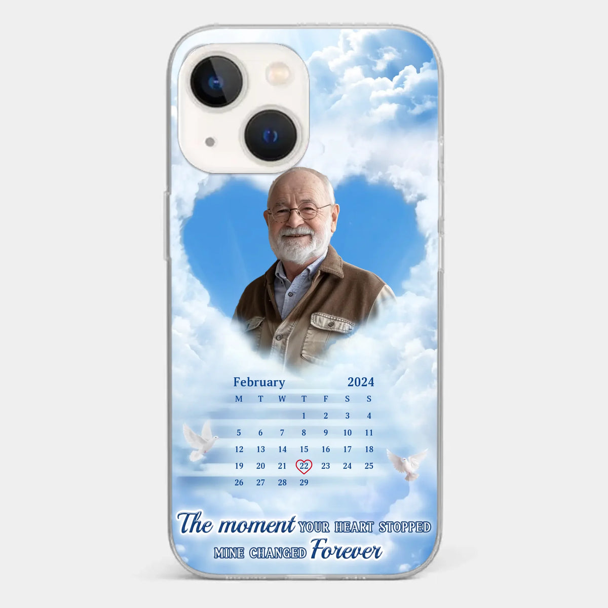 Custom Photo We Carry You With Us Always - Memorial Personalized Custom Clear Phone Case - Sympathy Gift For Family Members