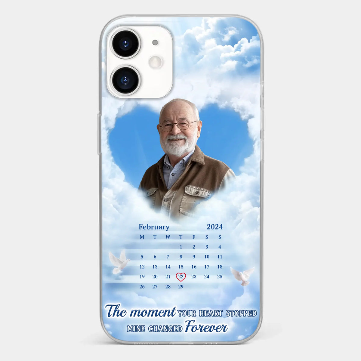 Custom Photo We Carry You With Us Always - Memorial Personalized Custom Clear Phone Case - Sympathy Gift For Family Members
