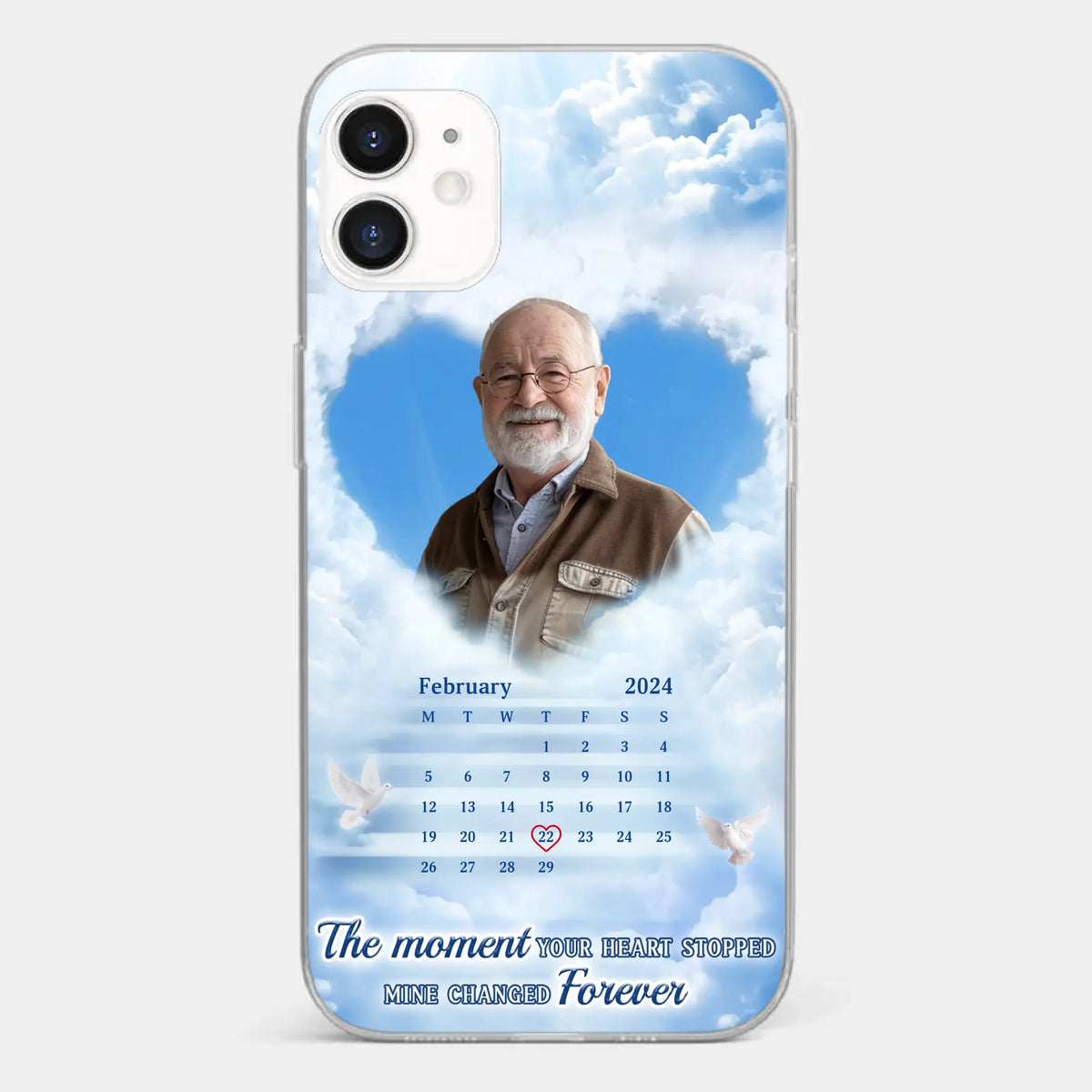 Custom Photo We Carry You With Us Always - Memorial Personalized Custom Clear Phone Case - Sympathy Gift For Family Members