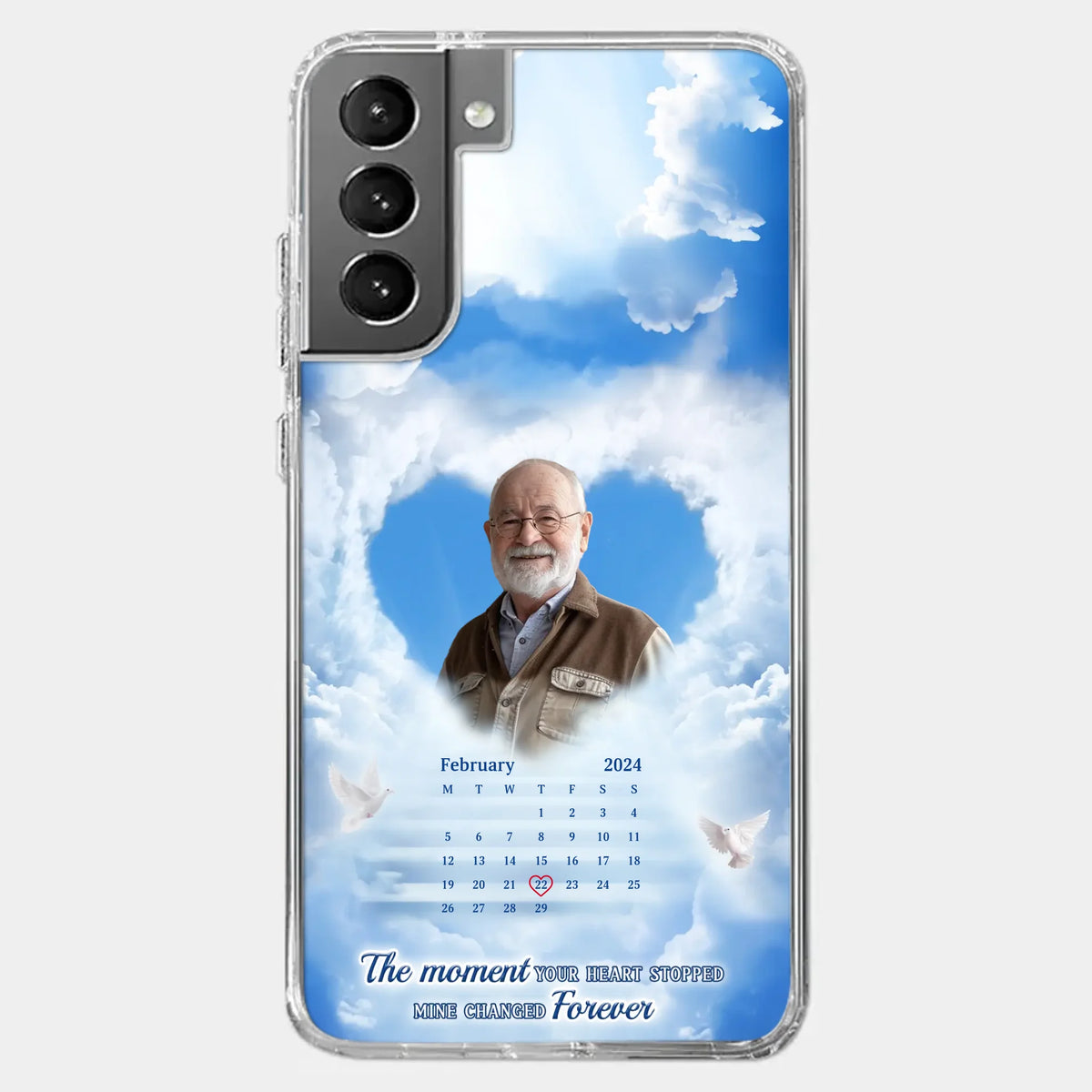 Custom Photo We Carry You With Us Always - Memorial Personalized Custom Clear Phone Case - Sympathy Gift For Family Members