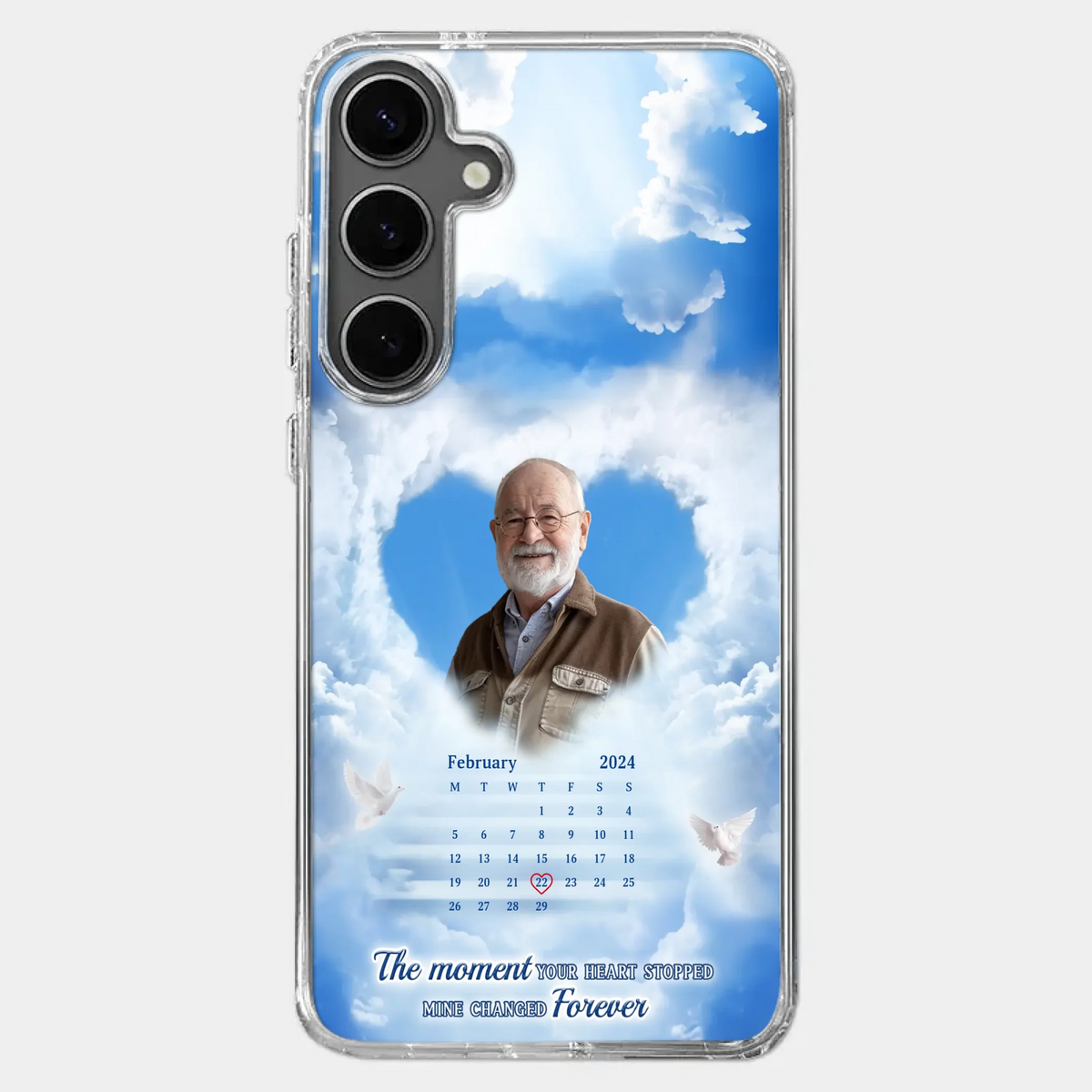 Custom Photo We Carry You With Us Always - Memorial Personalized Custom Clear Phone Case - Sympathy Gift For Family Members