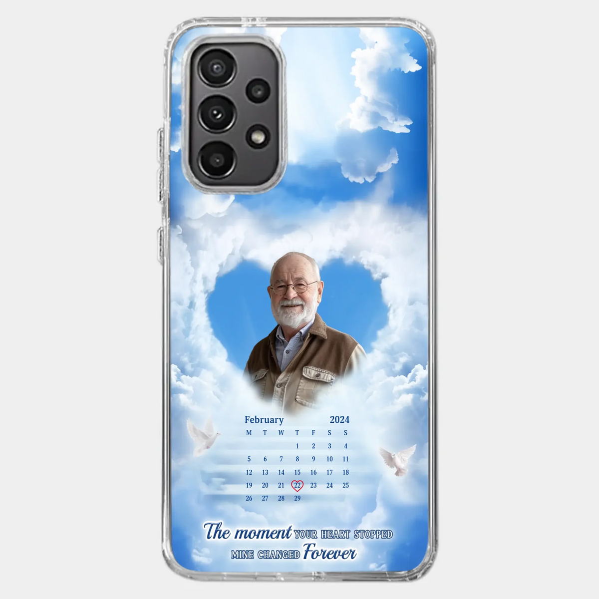 Custom Photo We Carry You With Us Always - Memorial Personalized Custom Clear Phone Case - Sympathy Gift For Family Members