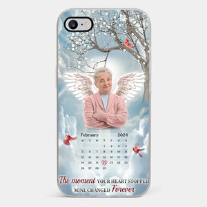 Custom Photo In Our Hearts, You Live On - Memorial Personalized Custom Clear Phone Case - Sympathy Gift For Family Members