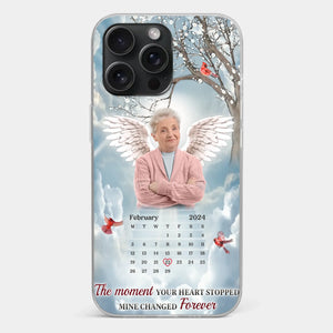 Custom Photo In Our Hearts, You Live On - Memorial Personalized Custom Clear Phone Case - Sympathy Gift For Family Members