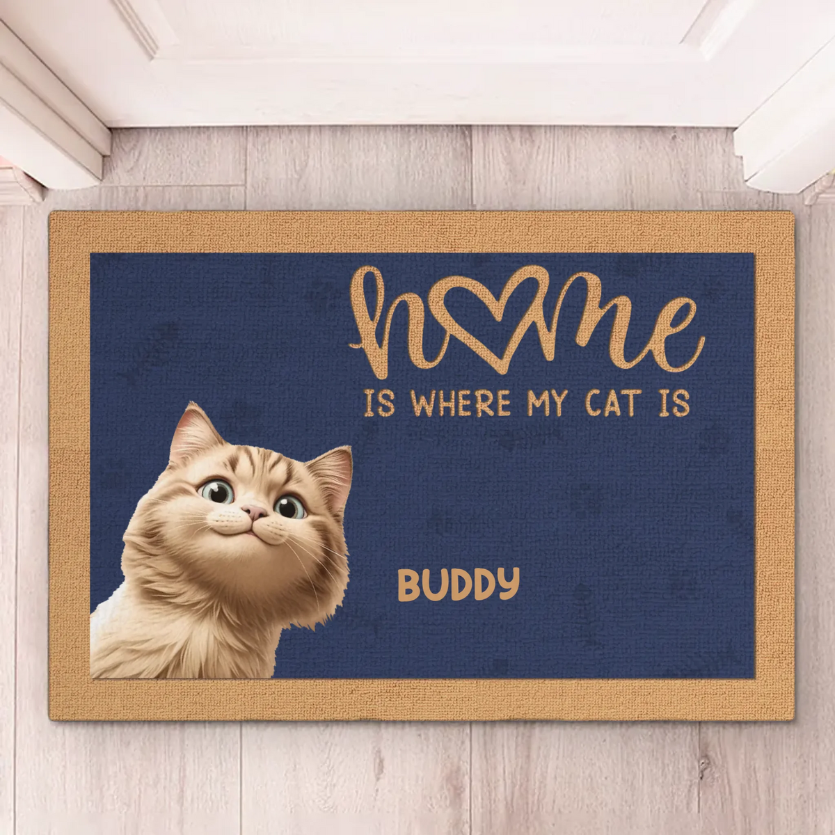 A Home Isn’t Complete Without Paws On The Floor - Dog & Cat Personalized Custom Home Decor Decorative Mat - House Warming Gift For Pet Owners, Pet Lovers