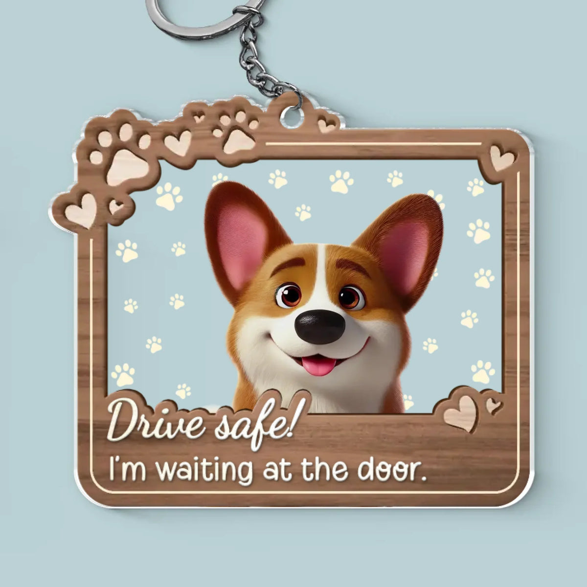 Unconditional Love Comes With Four Paws - Dog & Cat Personalized Custom Shaped Acrylic Keychain - Gift For Pet Owners, Pet Lovers