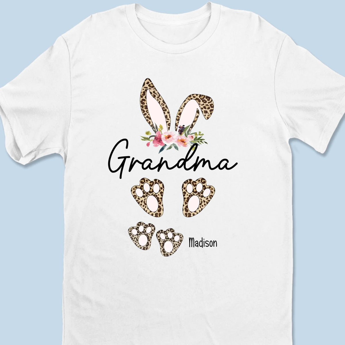 Home Is Wherever Grandmother Is - Family Personalized Custom Unisex T-shirt, Premium T-shirt, Hoodie - Easter Gift For Mom, Grandma