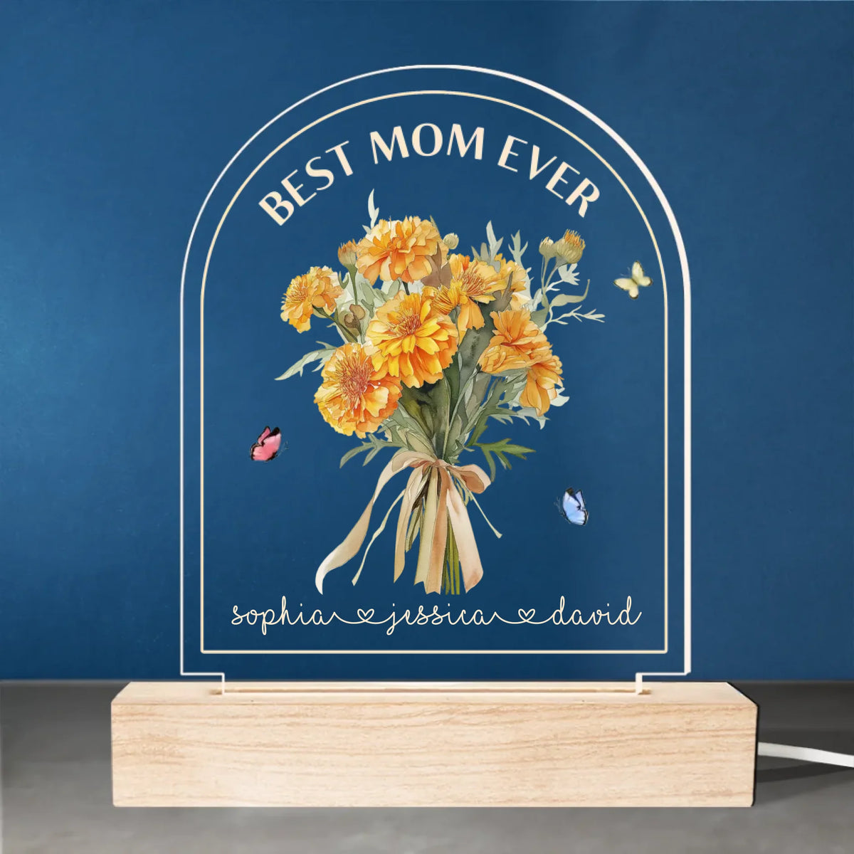 Best Mom Ever - Family  Personalized Custom Shaped 3D LED Light - Mother's Day, Gift For Mom