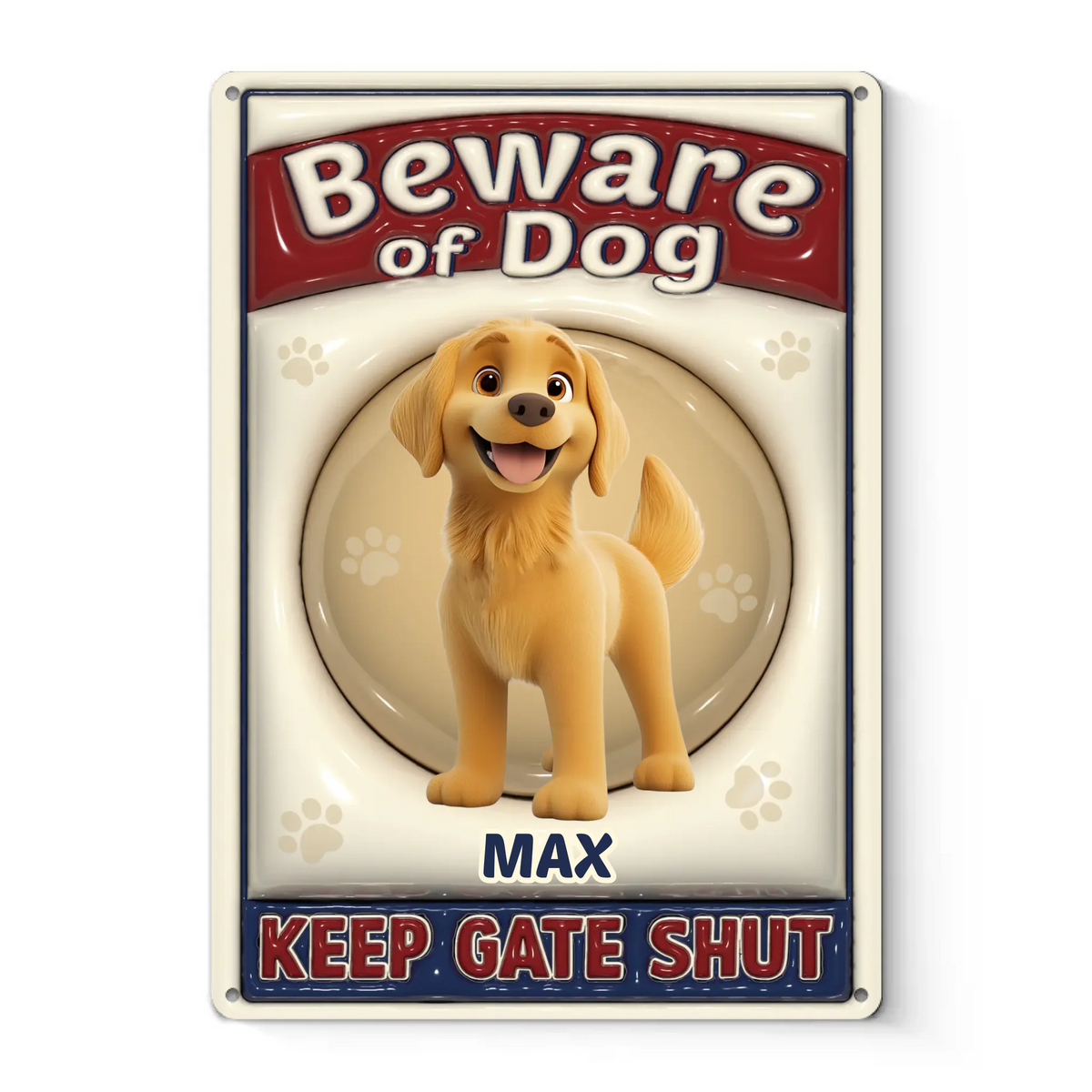 Dogs Are My Favorite People - Dog Personalized Custom 3D Inflated Effect Printed Home Decor Metal Sign - House Warming Gift For Pet Owners, Pet Lovers