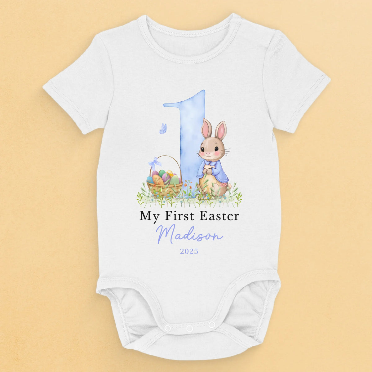 First Easter, Endless Cuddles - Family Personalized Custom Baby Onesie - Easter Gift For Baby Kids, Newborn Baby