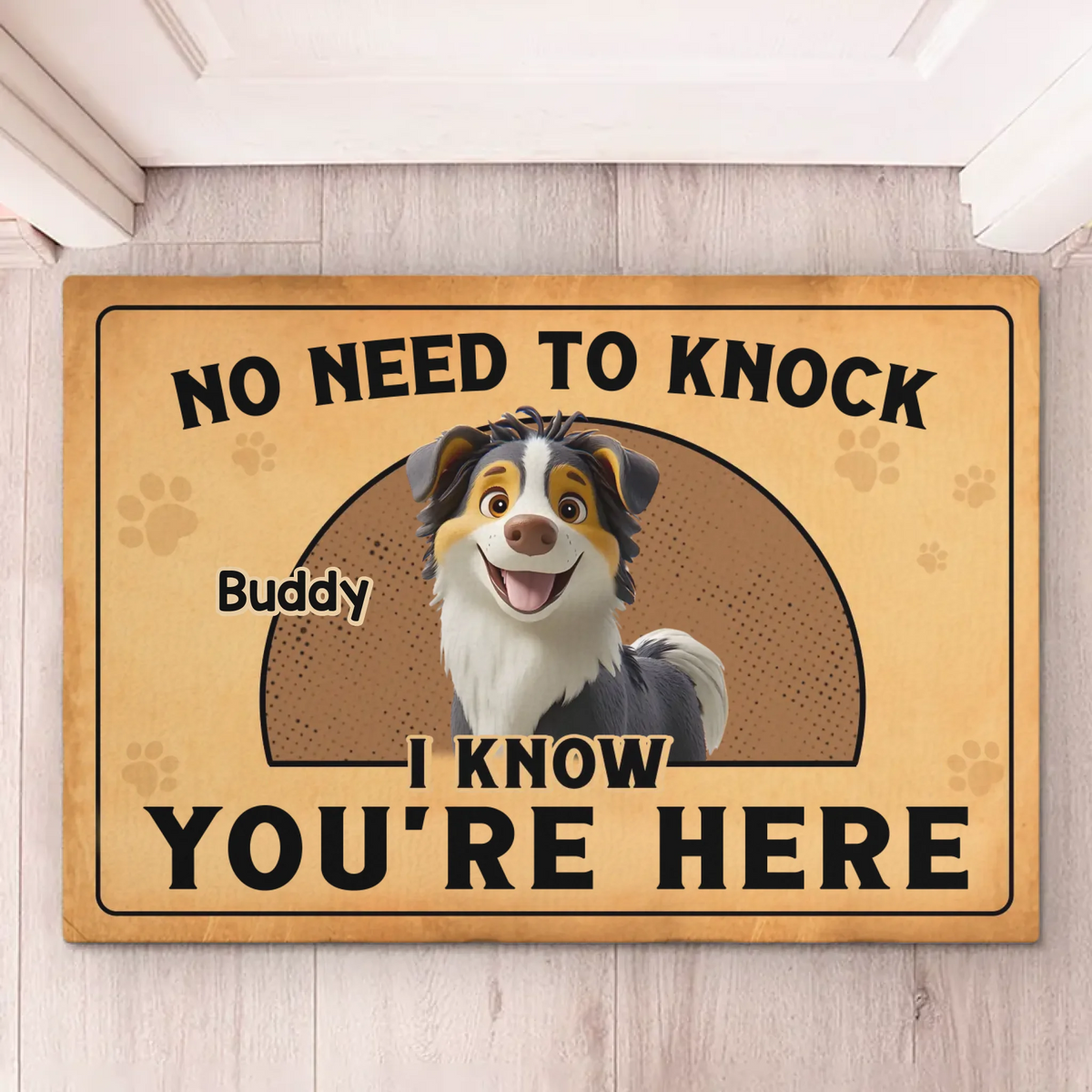 Furry Security System Activated - Dog Personalized Custom Home Decor Decorative Mat - House Warming Gift For Pet Owners, Pet Lovers