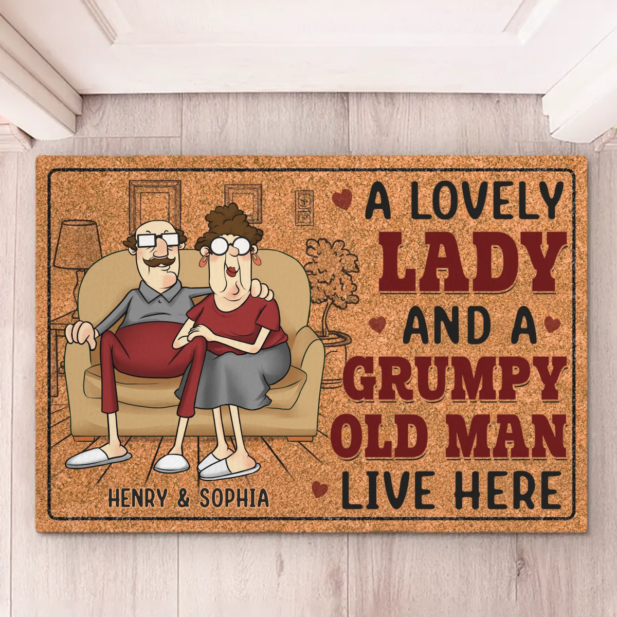 A Lifetime Of Love, Laughter - Couple Personalized Custom Home Decor Decorative Mat - House Warming Gift For Husband Wife, Anniversary