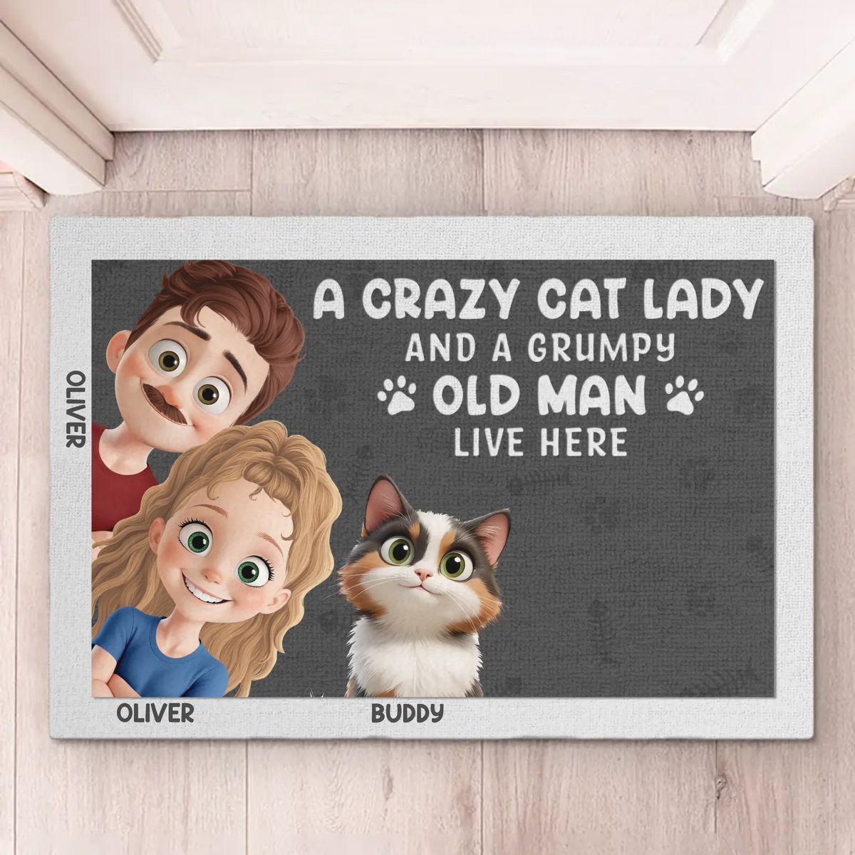 Home Is Where The Meows Are - Cat Personalized Custom Home Decor Decorative Mat - House Warming Gift For Pet Owners, Pet Lovers