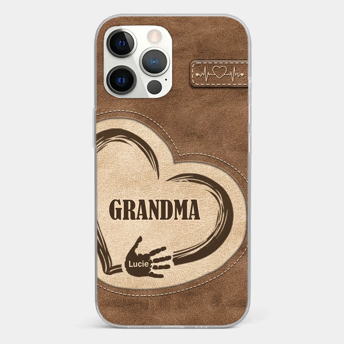 The Heart Of Our Home Is Family - Family Personalized Custom Clear Phone Case - Gift For Family Members