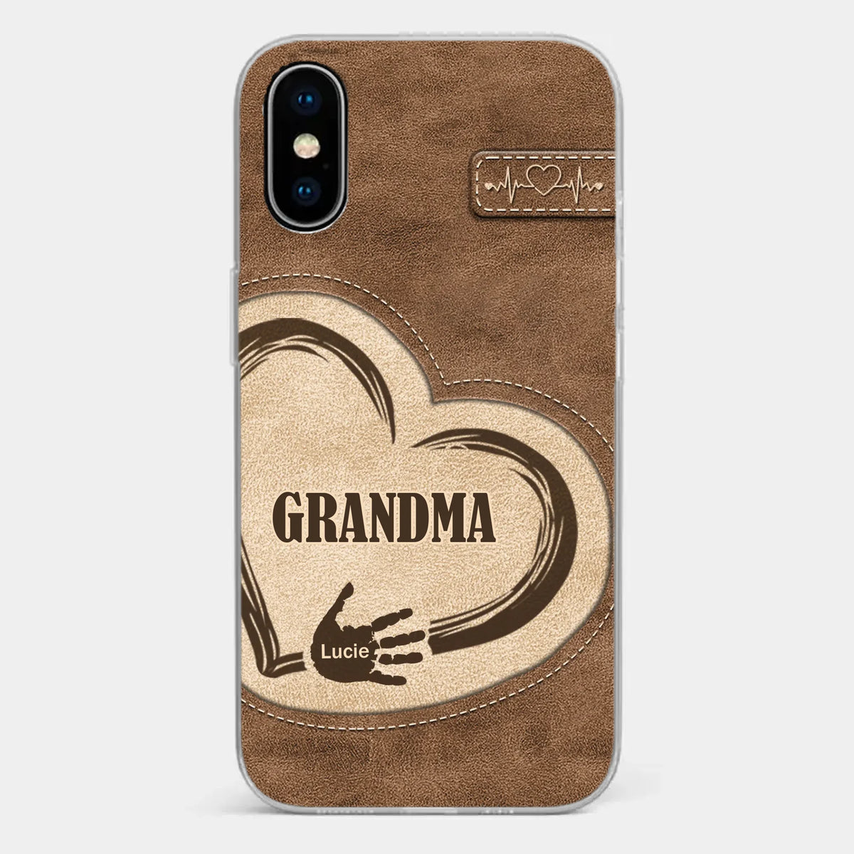 The Heart Of Our Home Is Family - Family Personalized Custom Clear Phone Case - Gift For Family Members
