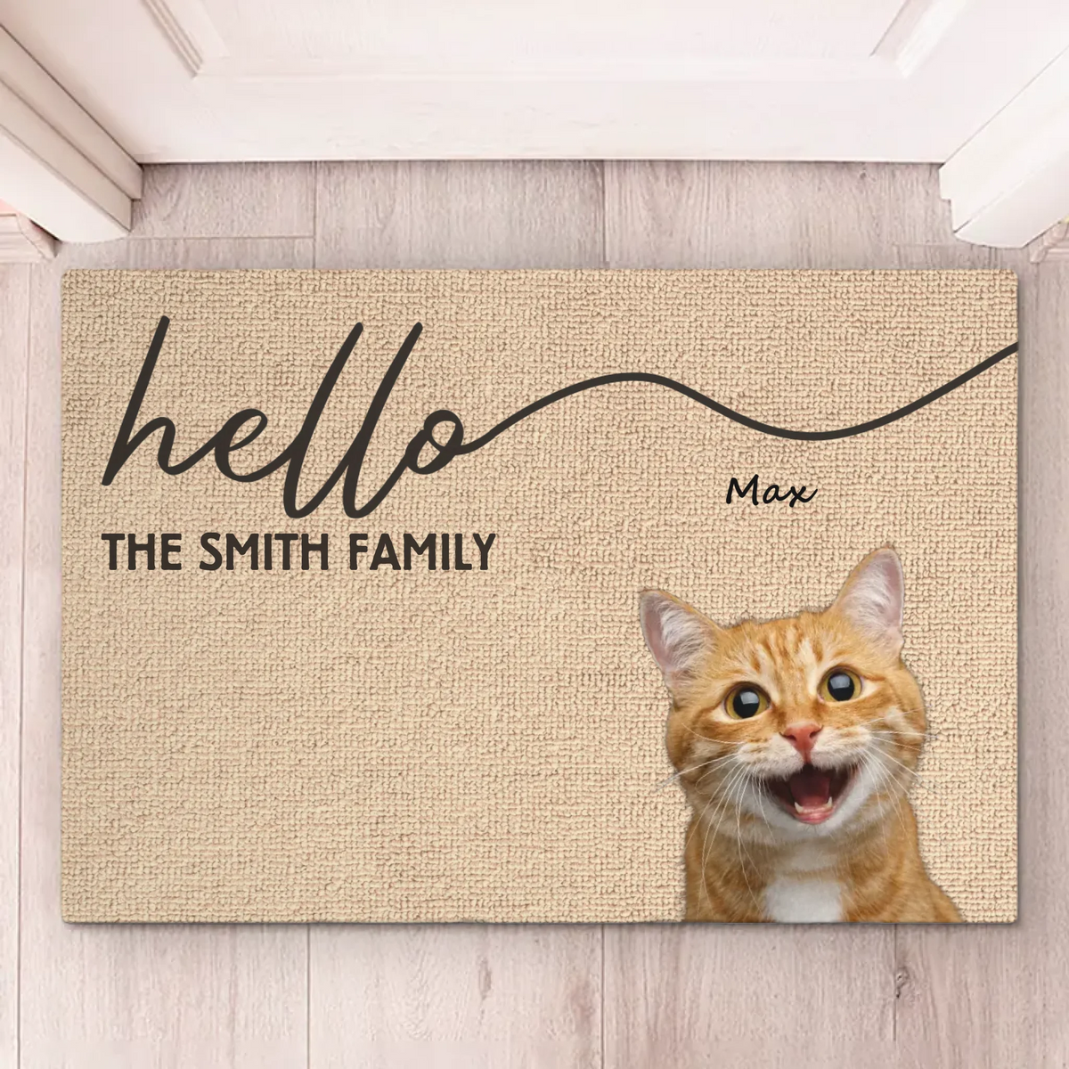 Custom Photo We Smell You Coming - Dog & Cat Personalized Custom Home Decor Decorative Mat - House Warming Gift For Pet Owners, Pet Lovers