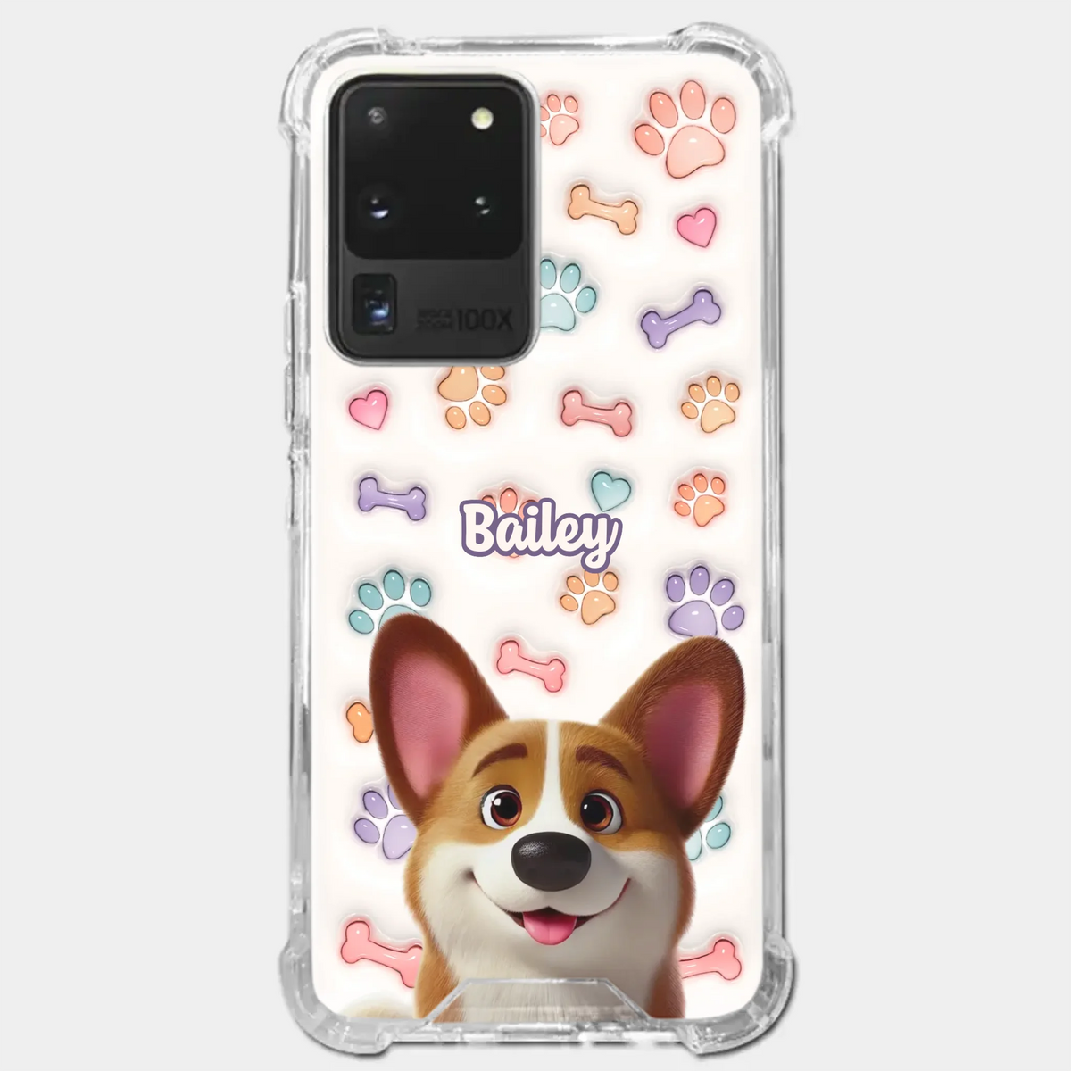 Life’s Ruff, But I’ve Got My Pup - Dog Personalized Custom 3D Inflated Effect Printed Clear Phone Case - Gift For Pet Owners, Pet Lovers