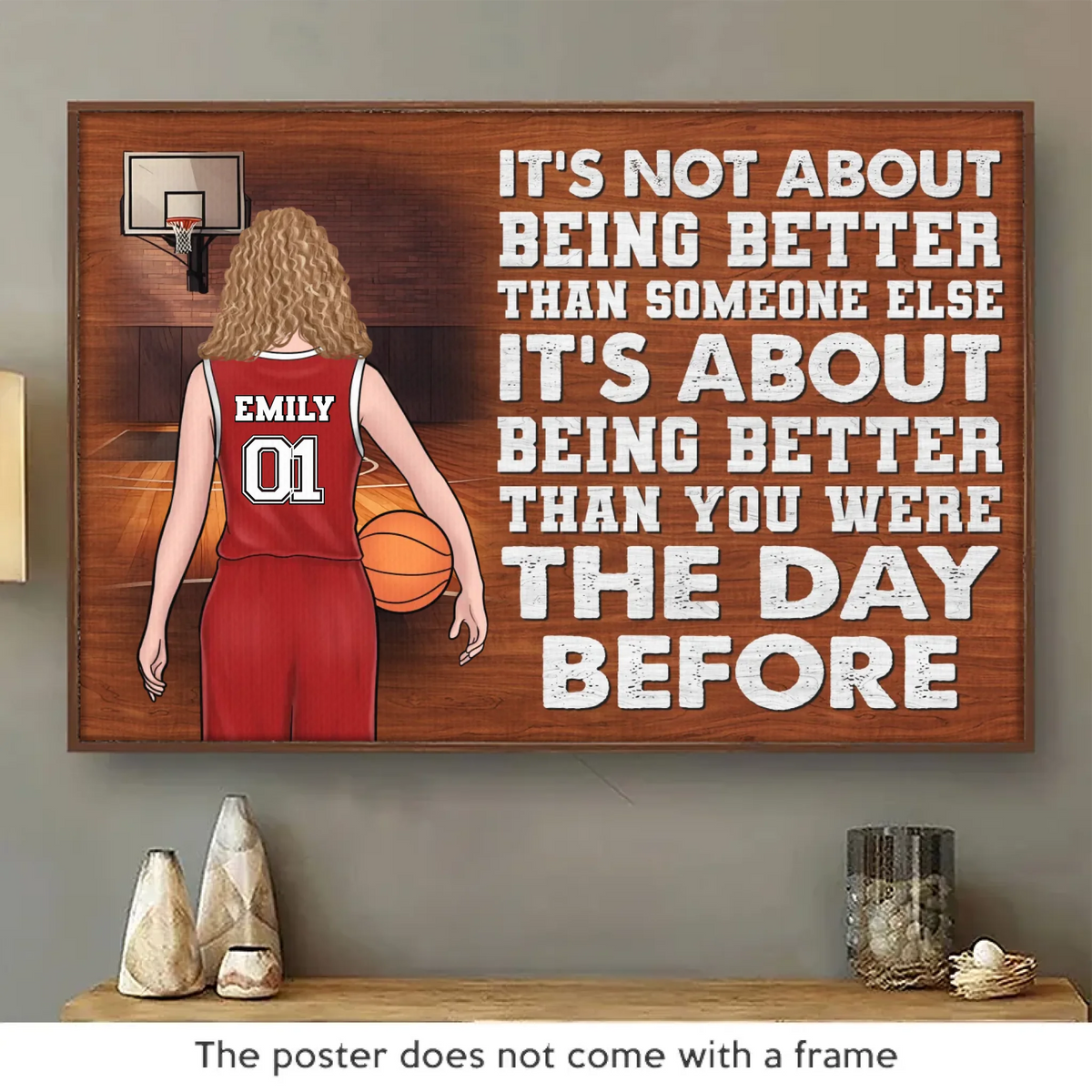 Chase Progress, Not Perfection - Personalized Custom Horizontal Poster - Gift For Sport Lovers, Sport Players
