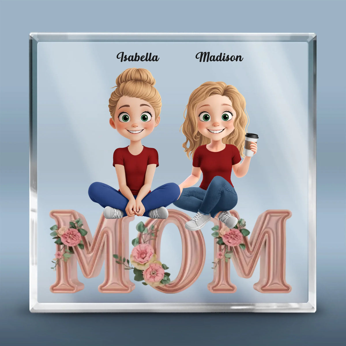 Love That Stands The Test Of Time - Family Personalized Custom Square Shaped Acrylic Plaque - Mother's Day, Gift For Mom, Daughter