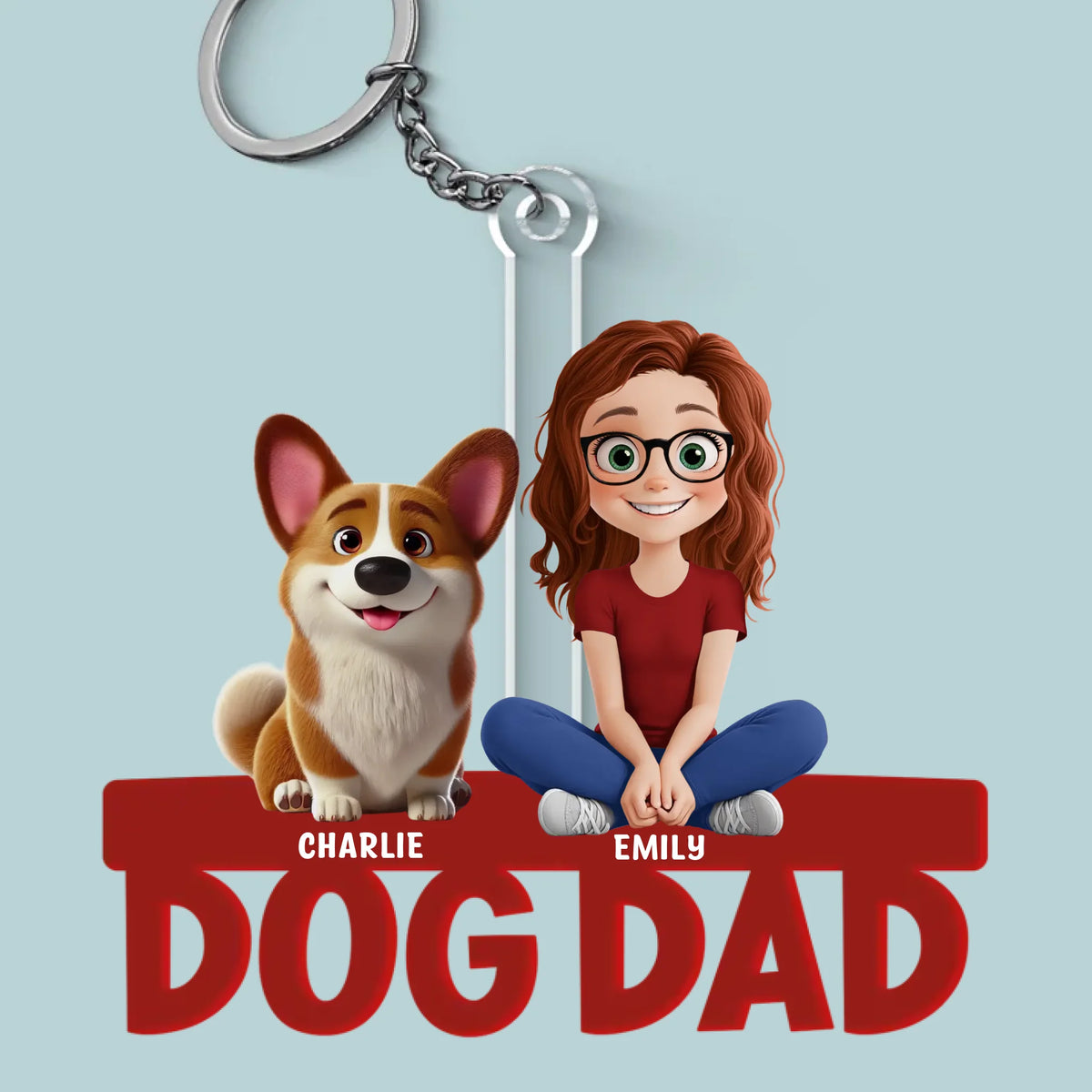 Life Is Better With A Dog - Dog Personalized Custom Shaped Acrylic Keychain - Gift For Pet Owners, Pet Lovers