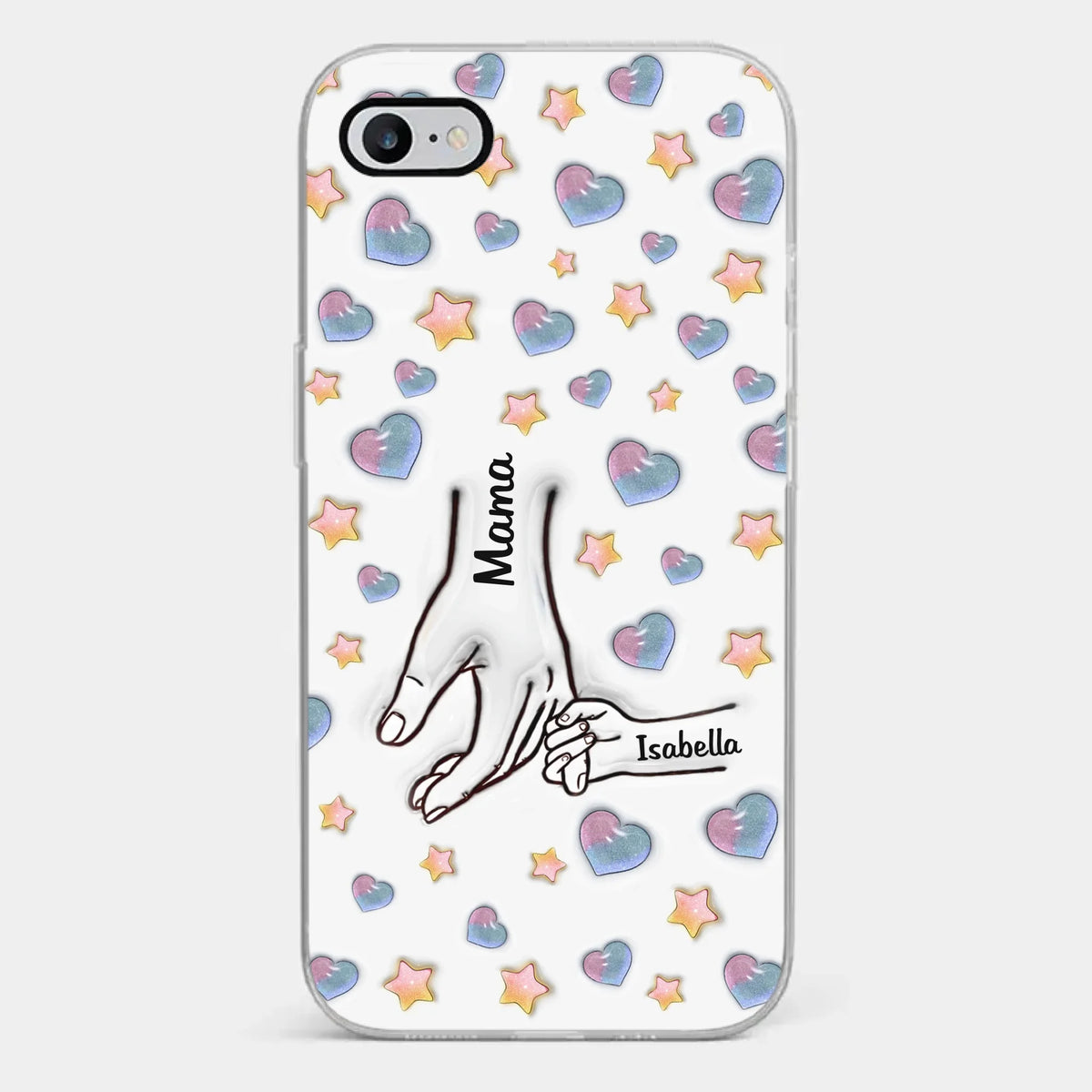 A Bond That Warms The Heart - Family Personalized Custom 3D Inflated Effect Printed Clear Phone Case - Mother's Day, Gift For Mom, Grandma