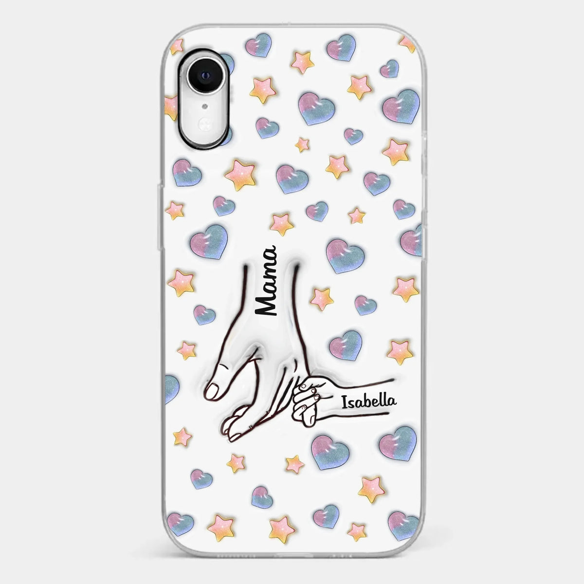 A Bond That Warms The Heart - Family Personalized Custom 3D Inflated Effect Printed Clear Phone Case - Mother's Day, Gift For Mom, Grandma