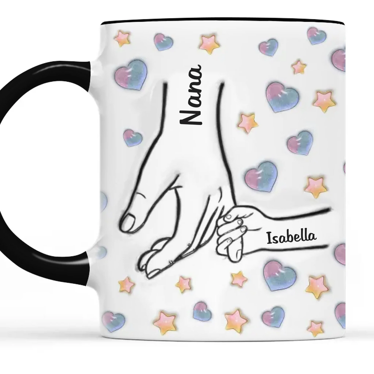 Holding Mama’s Love Forever - Family Personalized Custom 3D Inflated Effect Printed Mug - Mother's Day Gift For Mom, Grandma