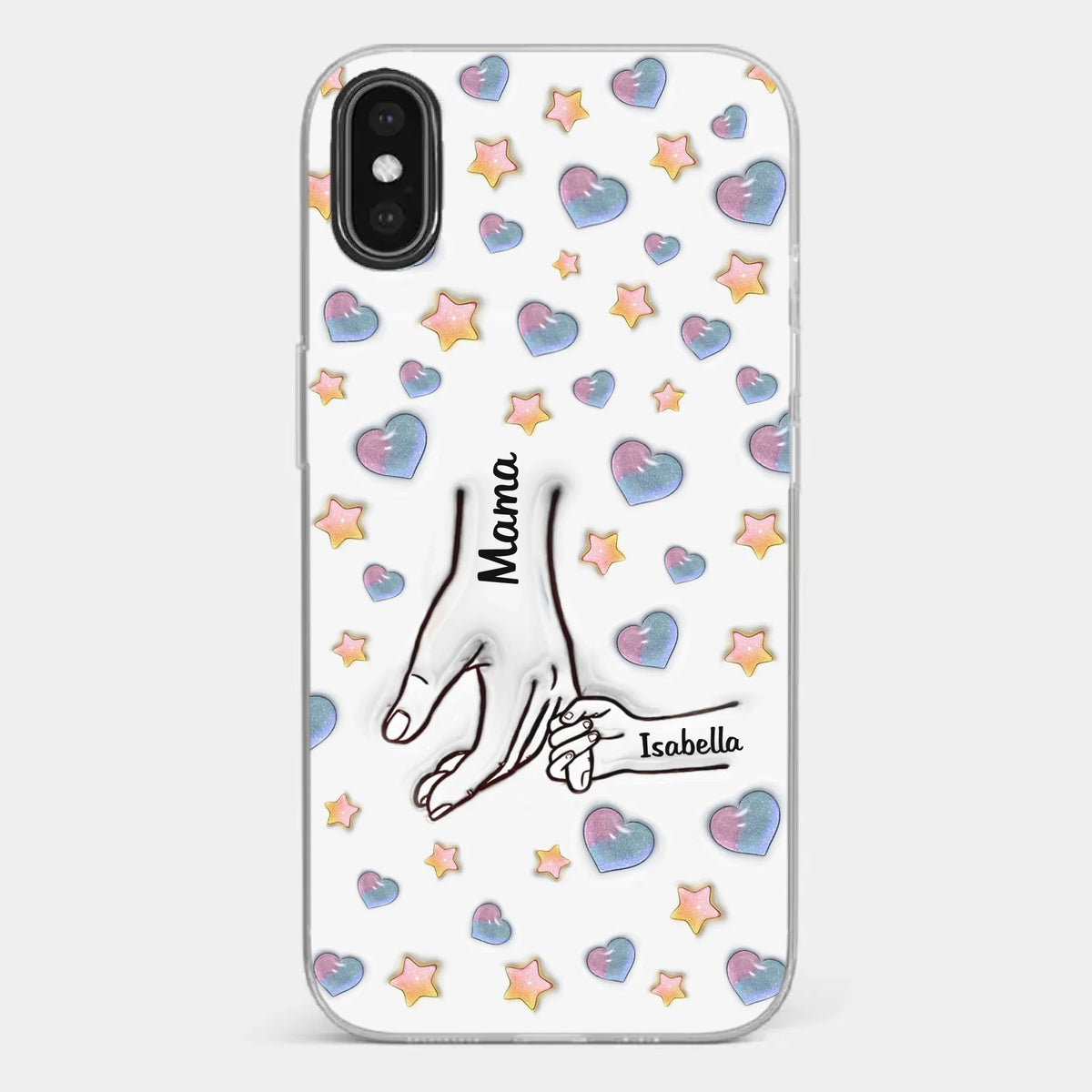A Bond That Warms The Heart - Family Personalized Custom 3D Inflated Effect Printed Clear Phone Case - Mother's Day, Gift For Mom, Grandma