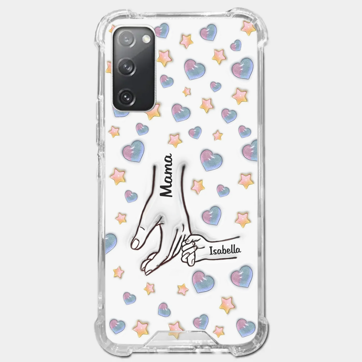 A Bond That Warms The Heart - Family Personalized Custom 3D Inflated Effect Printed Clear Phone Case - Mother's Day, Gift For Mom, Grandma