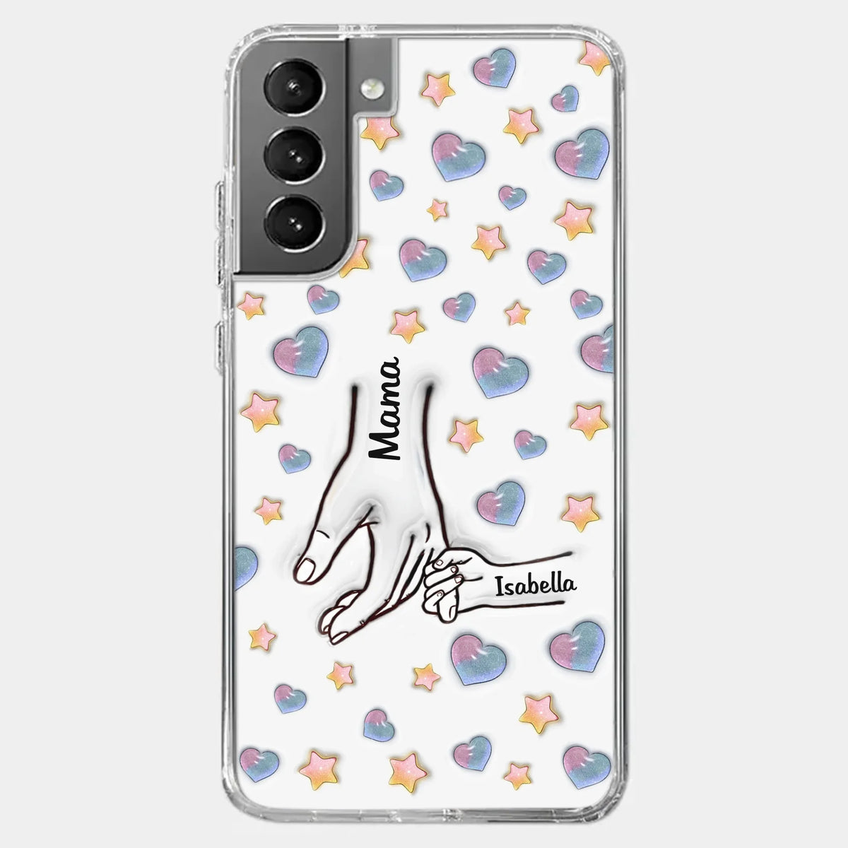 A Bond That Warms The Heart - Family Personalized Custom 3D Inflated Effect Printed Clear Phone Case - Mother's Day, Gift For Mom, Grandma