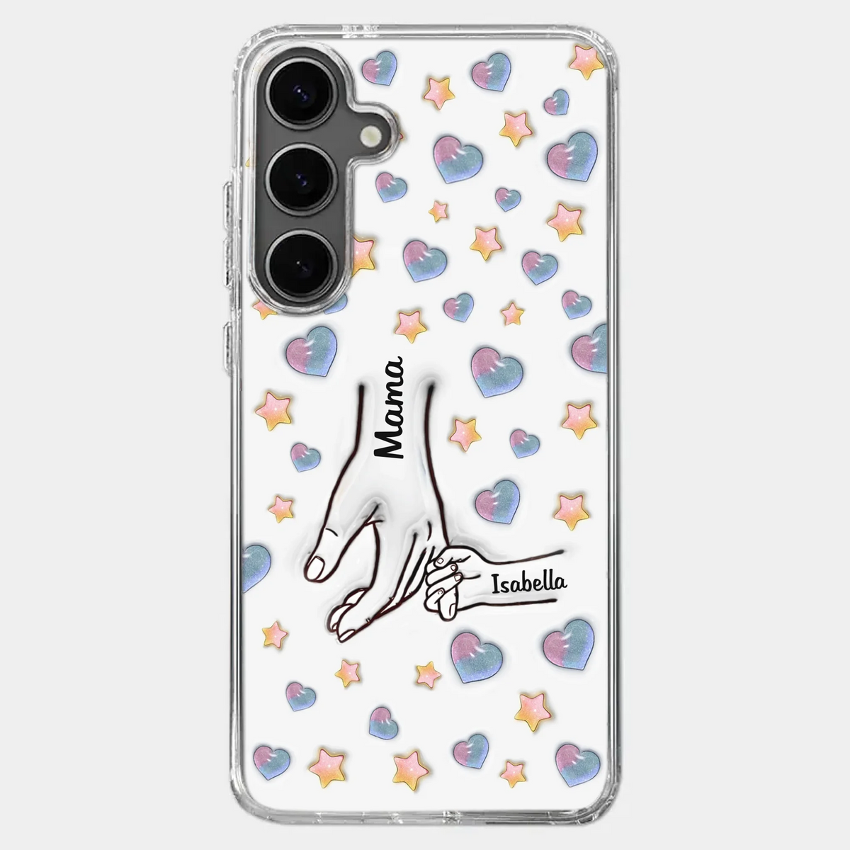 A Bond That Warms The Heart - Family Personalized Custom 3D Inflated Effect Printed Clear Phone Case - Mother's Day, Gift For Mom, Grandma