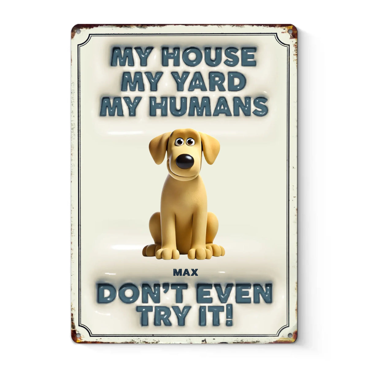 Furry Guardians On Duty - Dog Personalized Custom Home Decor Metal Sign - House Warming Gift For Pet Owners, Pet Lovers