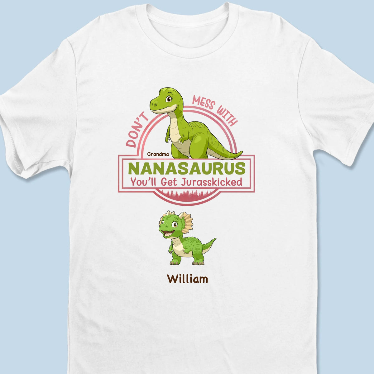 Jurassic Love, Jurassic Strength -  Family Personalized Custom Unisex T-shirt, Premium T-shirt, Hoodie - Mother's Day Gift For Mom, Grandma