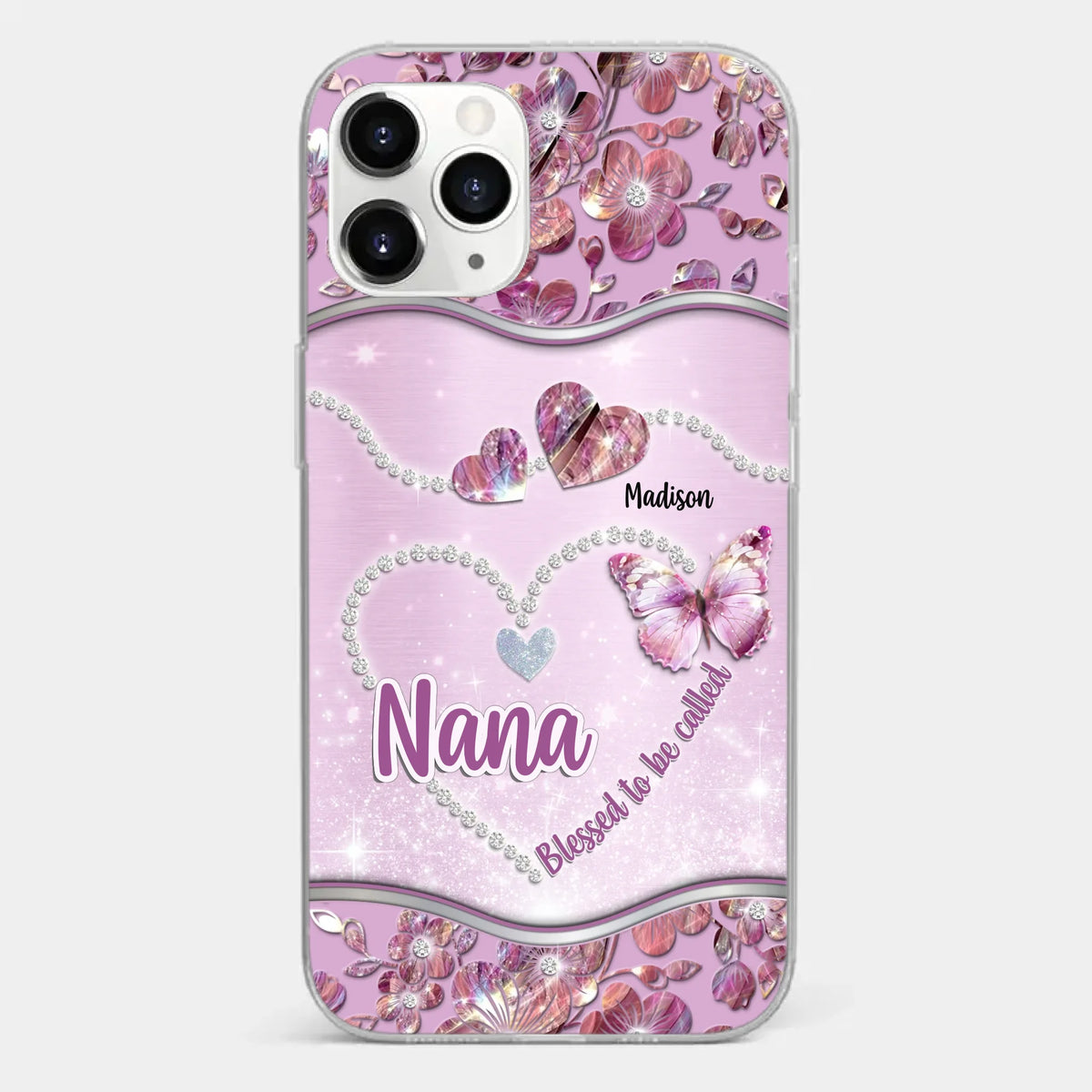 Grandkids Fill Nana’s Life With Love - Family Personalized Custom Clear Phone Case - Mother's Day Gift For Mom, Grandma