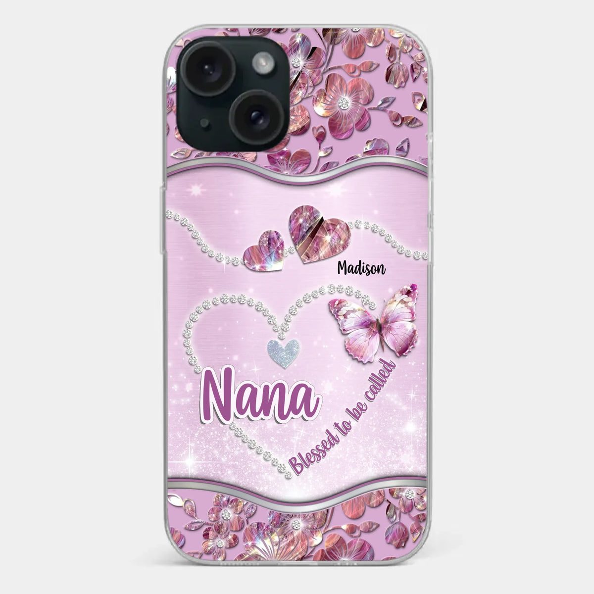 Grandkids Fill Nana’s Life With Love - Family Personalized Custom Clear Phone Case - Mother's Day Gift For Mom, Grandma