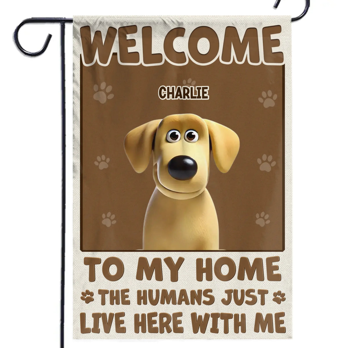 Welcome To Paw Paradise, Humans May Enter - Dog Personalized Custom Flag - Gift For Pet Owners, Pet Lovers