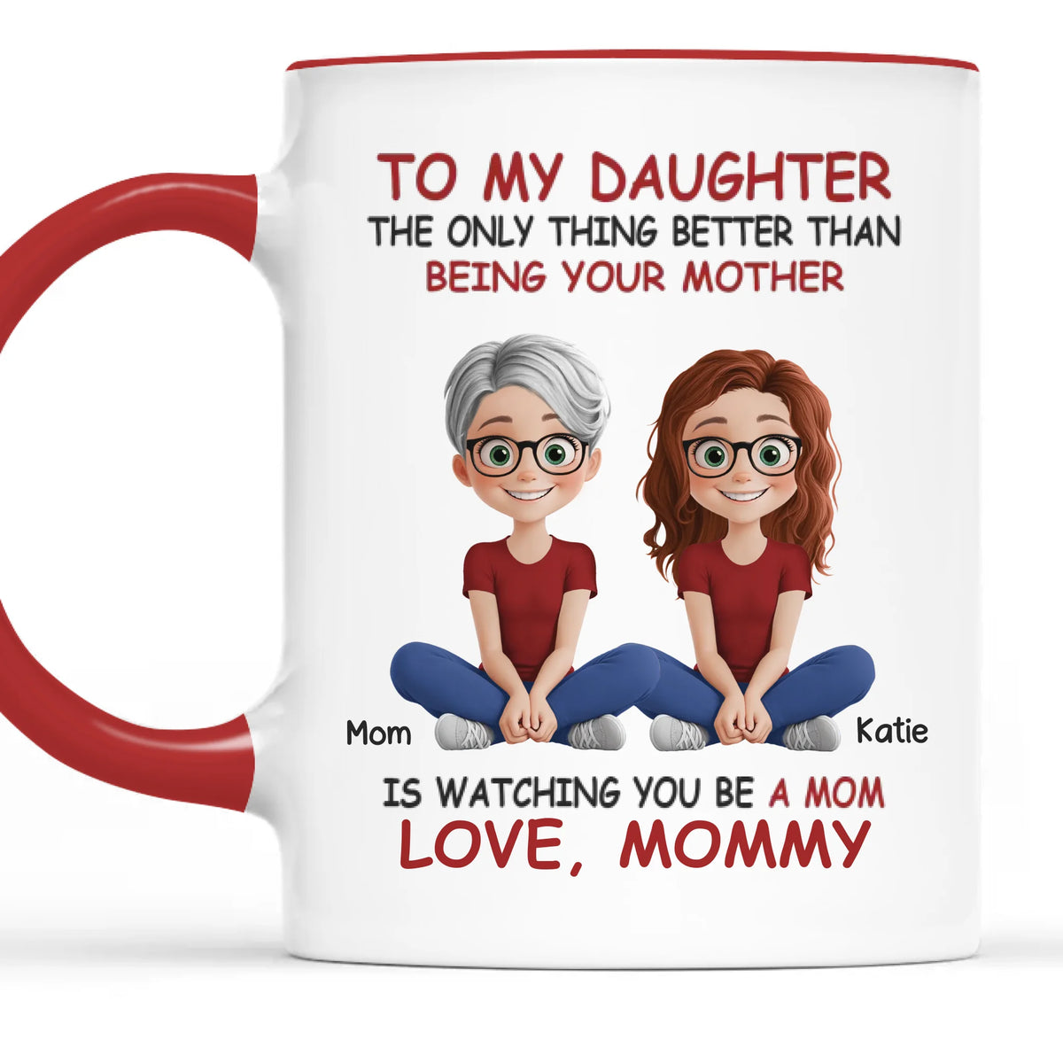 My Greatest Joy, My Precious Daughter - Family Personalized Custom Accent Mug - Mother's Day, Gift For Mom, Daughter