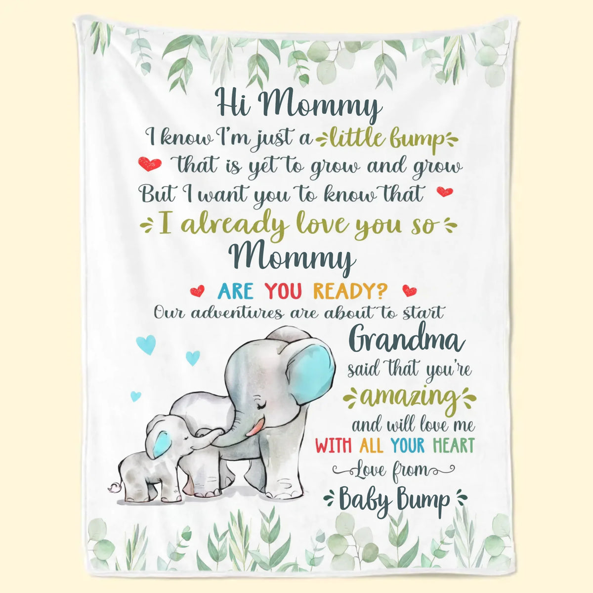 Already Loving You, Mommy - Family Personalized Custom Blanket - Mother's Day, Baby Shower Gift, Gift For First Mom