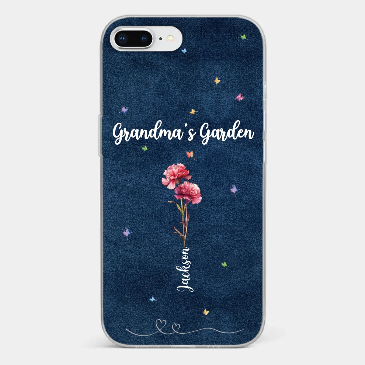 Her Garden Grows With Love - Family Personalized Custom Clear Phone Case - Mother's Day, Gift For Mom, Grandma