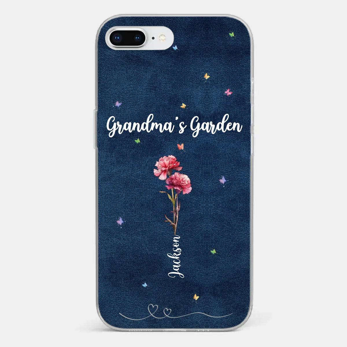 Her Garden Grows With Love - Family Personalized Custom Clear Phone Case - Mother's Day, Gift For Mom, Grandma