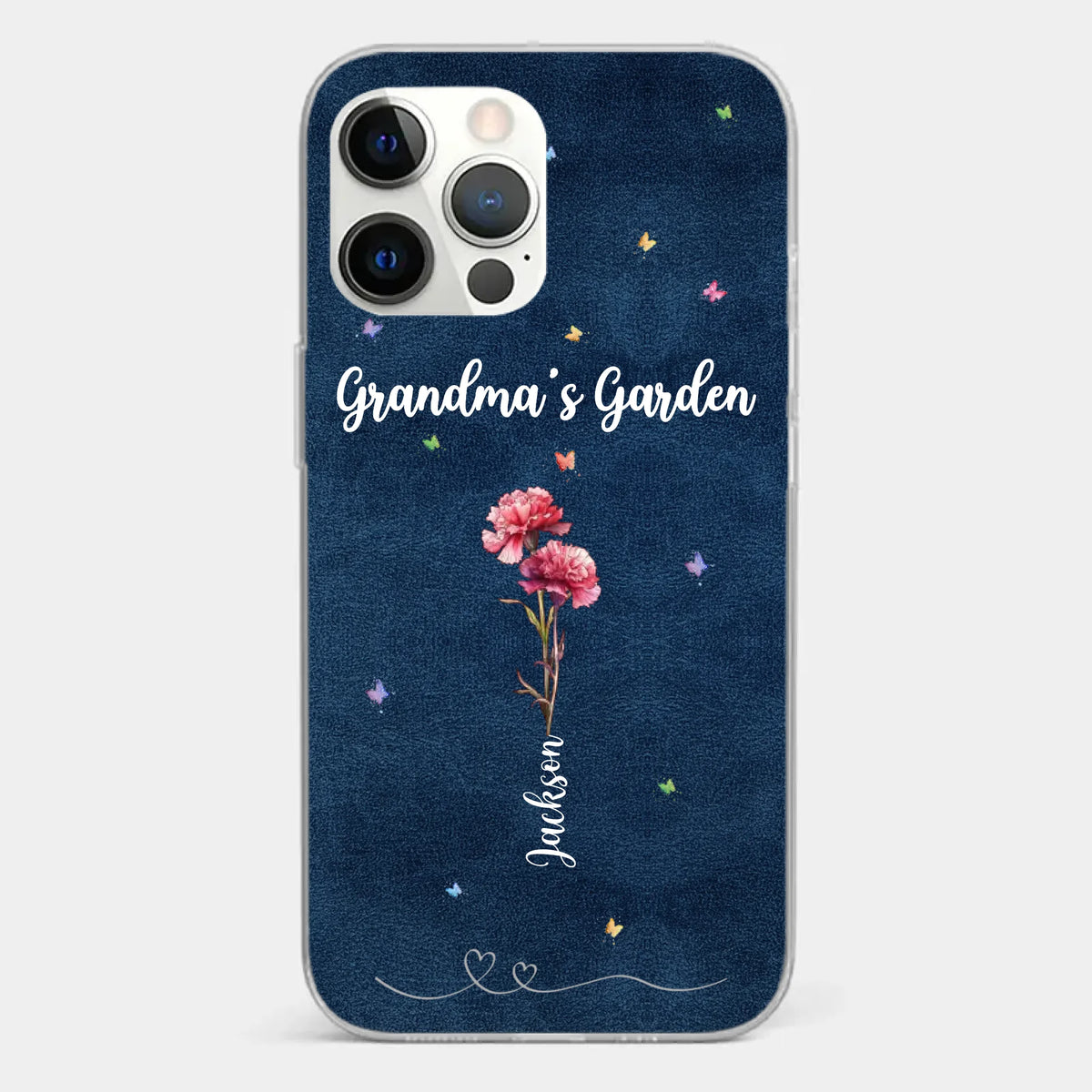 Her Garden Grows With Love - Family Personalized Custom Clear Phone Case - Mother's Day, Gift For Mom, Grandma