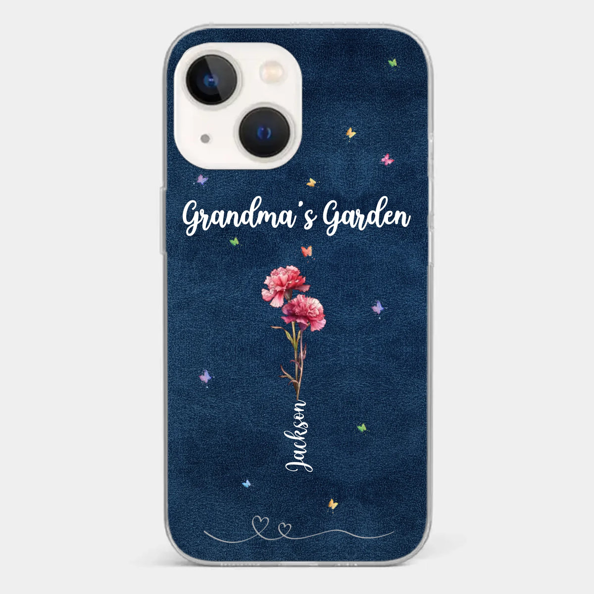 Her Garden Grows With Love - Family Personalized Custom Clear Phone Case - Mother's Day, Gift For Mom, Grandma