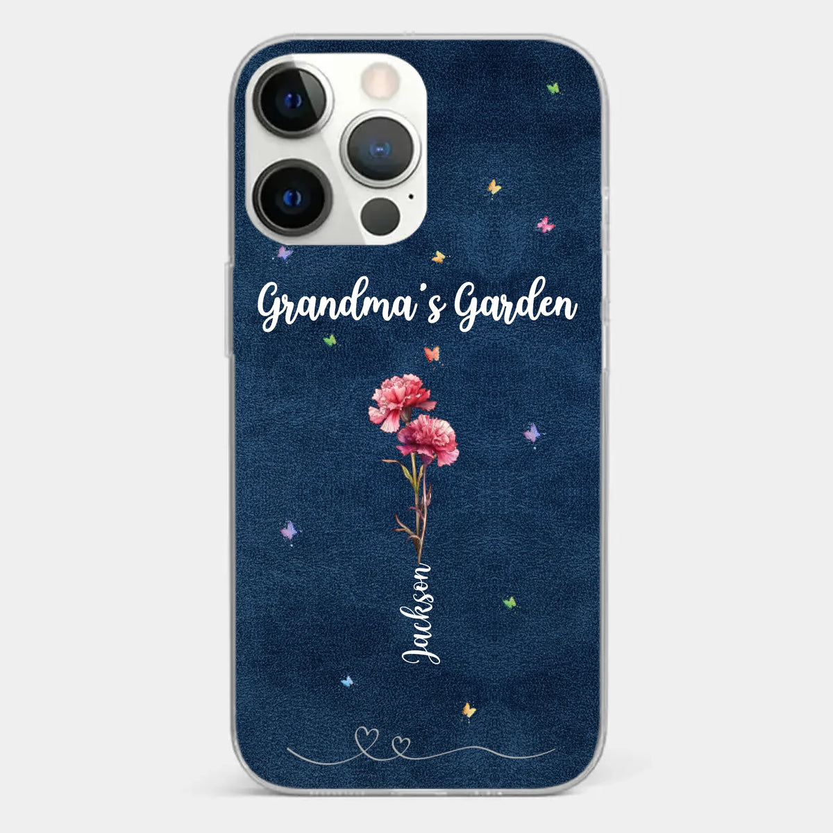 Her Garden Grows With Love - Family Personalized Custom Clear Phone Case - Mother's Day, Gift For Mom, Grandma
