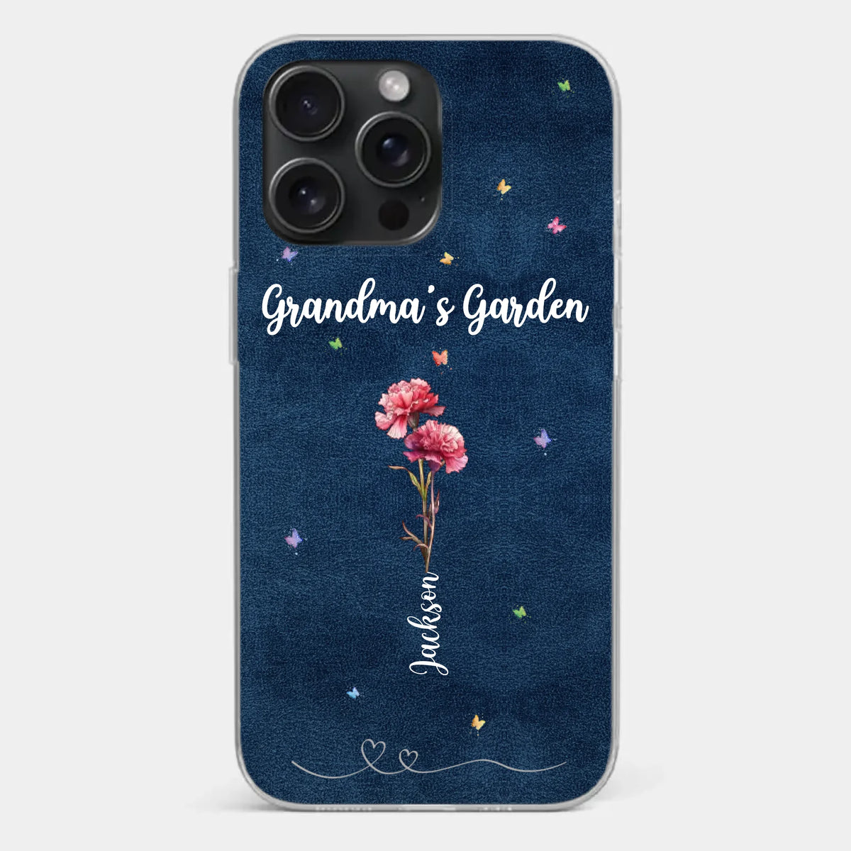 Her Garden Grows With Love - Family Personalized Custom Clear Phone Case - Mother's Day, Gift For Mom, Grandma