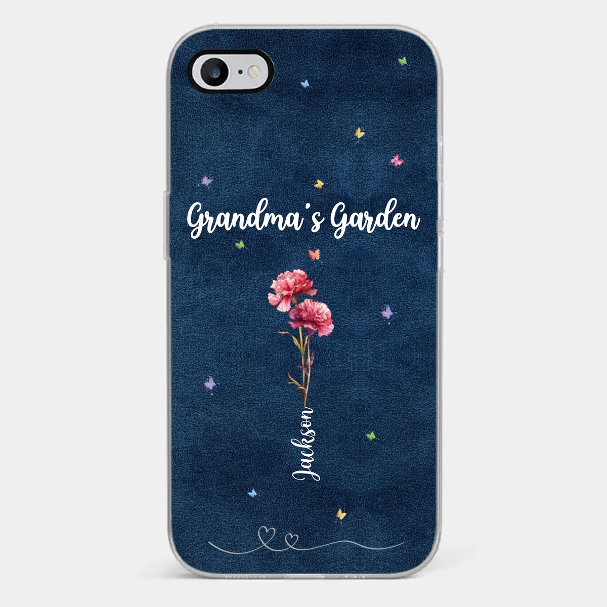 Her Garden Grows With Love - Family Personalized Custom Clear Phone Case - Mother's Day, Gift For Mom, Grandma