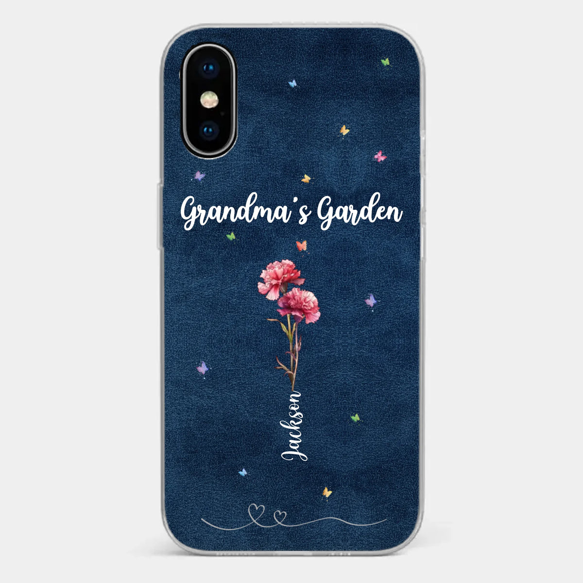 Her Garden Grows With Love - Family Personalized Custom Clear Phone Case - Mother's Day, Gift For Mom, Grandma